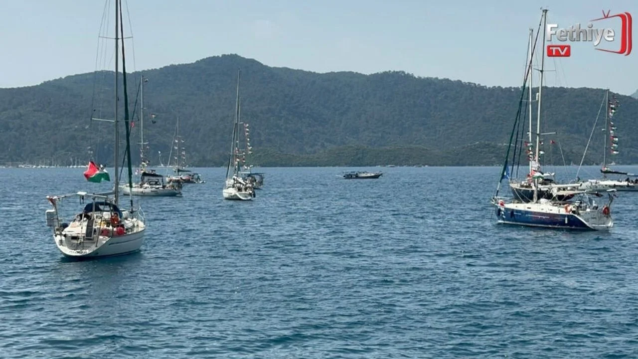 İsrail zulmüne uğrayan "Global Sumud Filosu"ndan bir grup Marmaris'e geldi