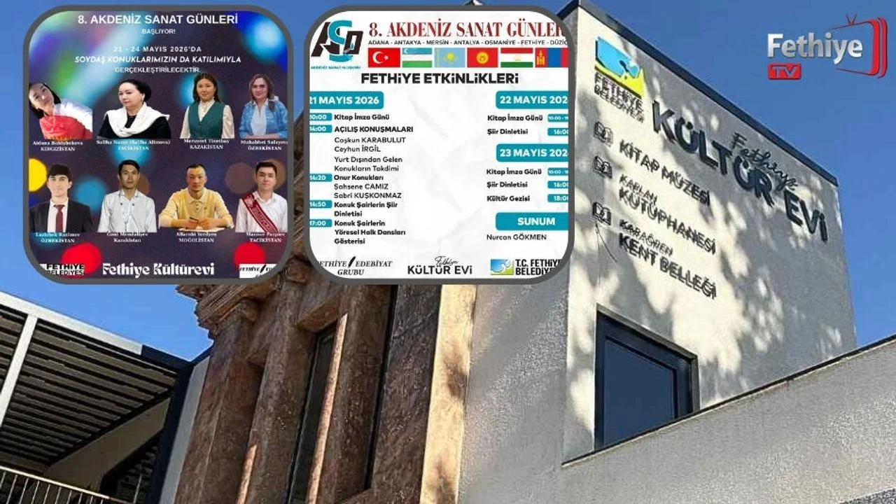 Akdeniz Sanat Günleri Fethiye Etkinlikleri, 21-22-23 Mayıs 2026’da Gerçekleşecek