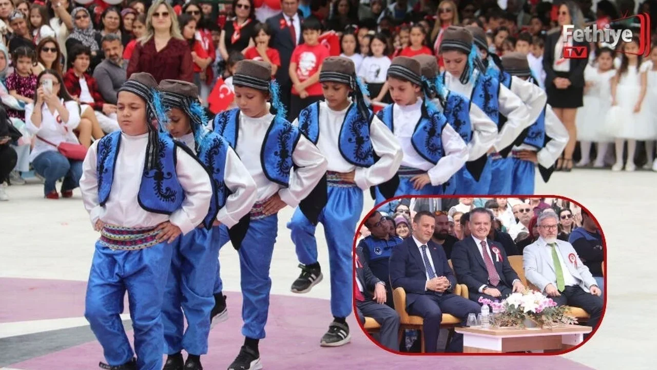 Fethiye’de Atatürk İlkokulu’nda Anlamlı 23 Nisan Kutlaması