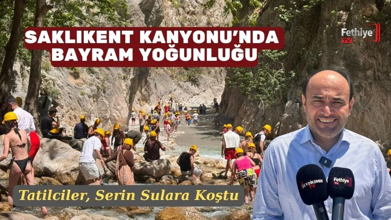 Saklıkent Kanyonu'nda Bayram Yoğunluğu