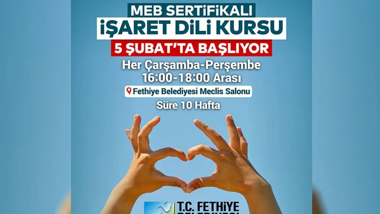 Fethiye Belediyesi’nden İşaret Dili Kursu