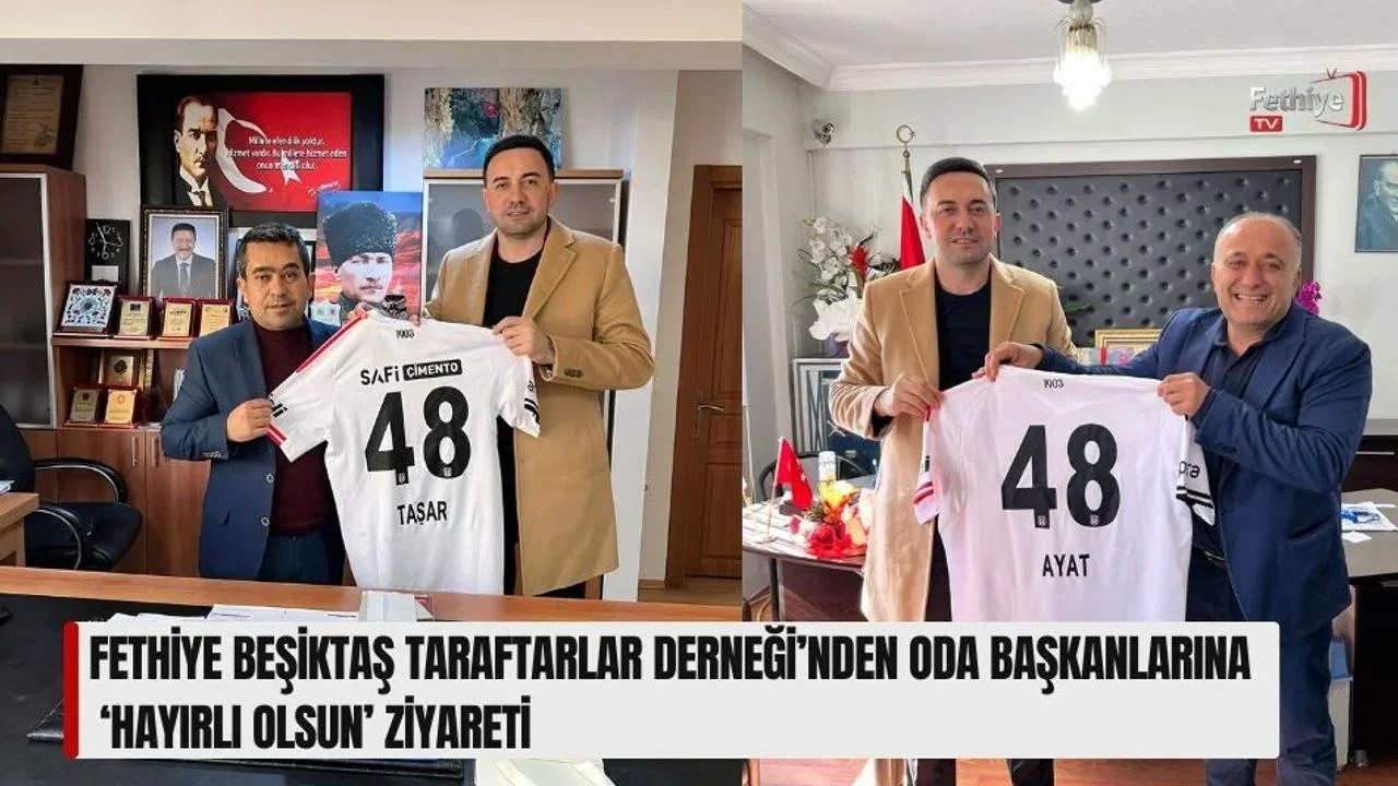 Fethiye Beşiktaş Taraftarlar Derneği’nden Oda Başkanlarına ‘Hayırlı Olsun’ Ziyareti