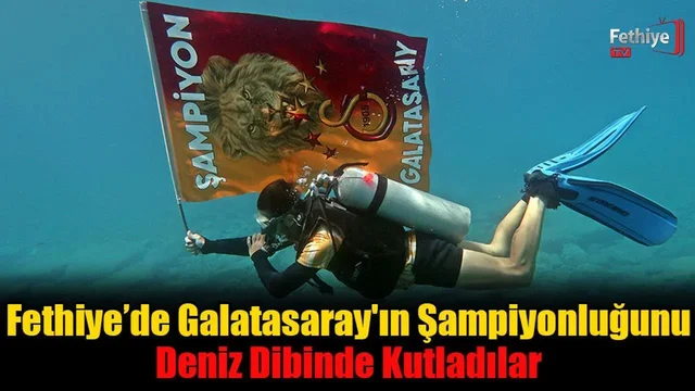 Fethiye’de Dalgıçlardan Deniz Altında Şampiyonluk Kutlaması