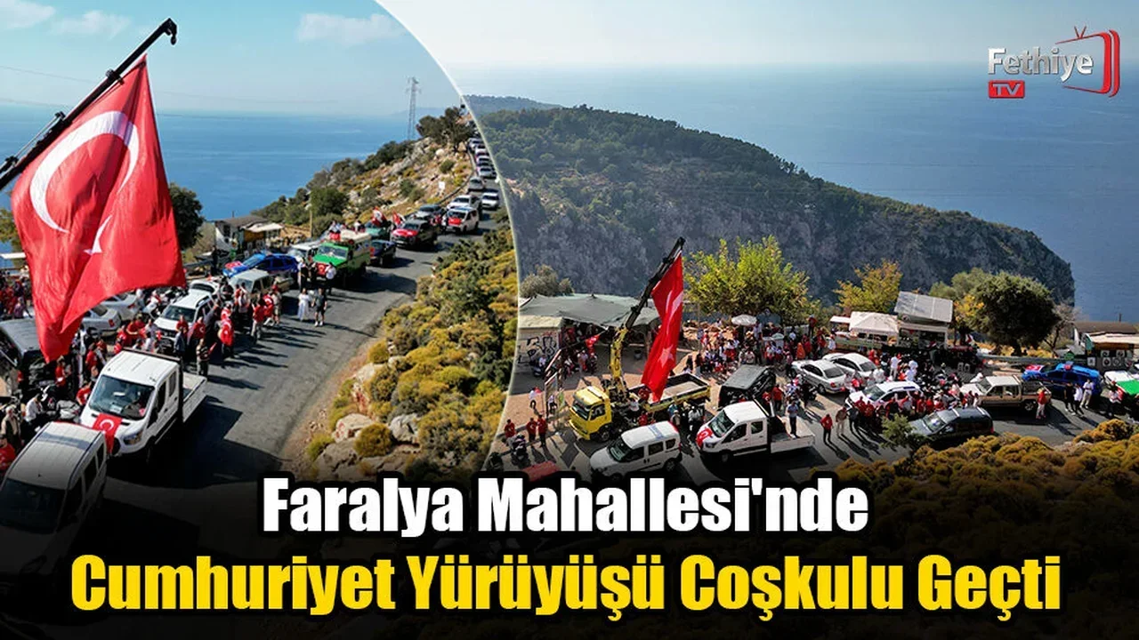 Faralya Mahallesi'nde Cumhuriyet Yürüyüşü Coşkulu Geçti