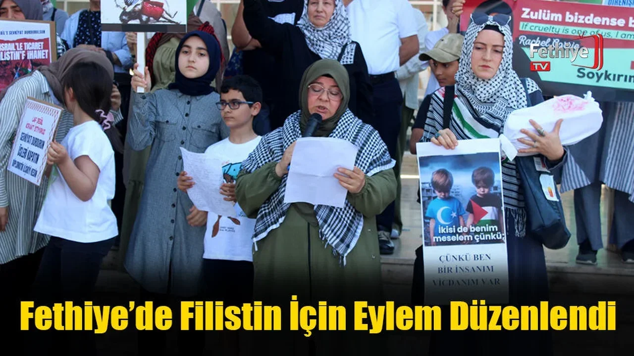 Fethiye’de Filistin İçin Eylem Düzenlendi