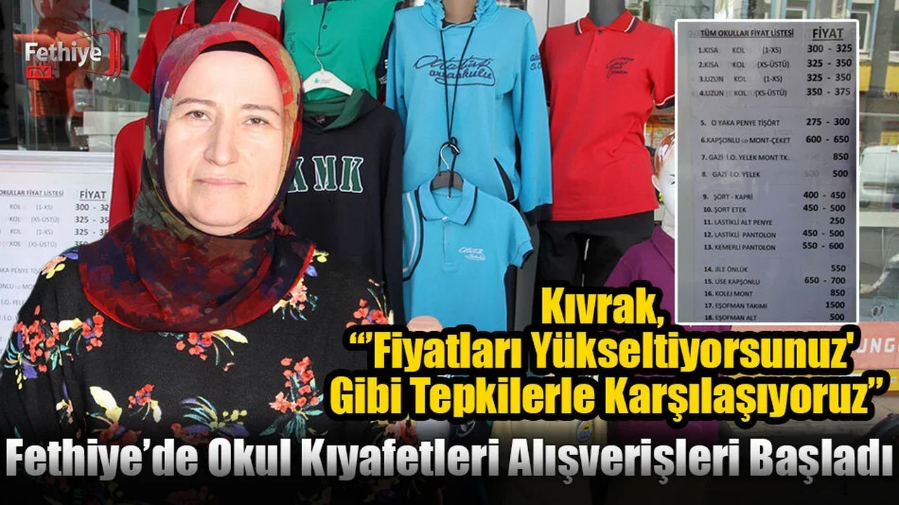 Fethiye’de Okul Kıyafetleri Alışverişleri Başladı