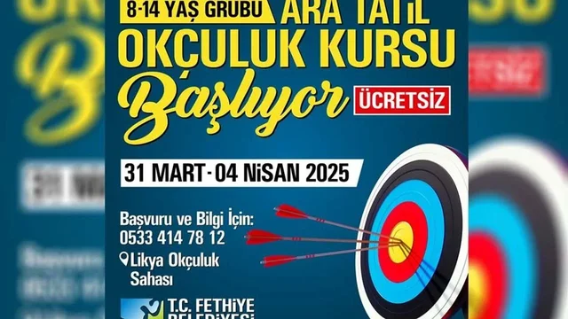 Fethiye Belediyesi’nden Çocuklara Ücretsiz Modern Okçuluk Kursu