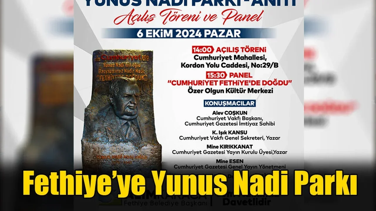 Fethiye’ye Yunus Nadi Parkı