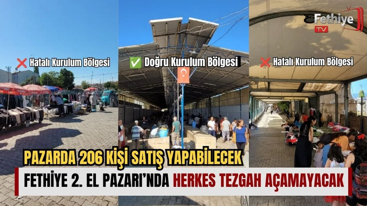 Fethiye 2. El Pazarı’nda Herkes Tezgah Açamayacak