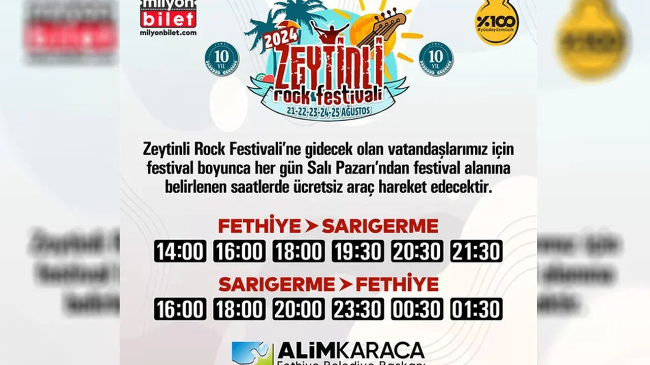 Fethiye Belediyesi Festival İçin Ücretsiz Ulaşım Sağlayacak