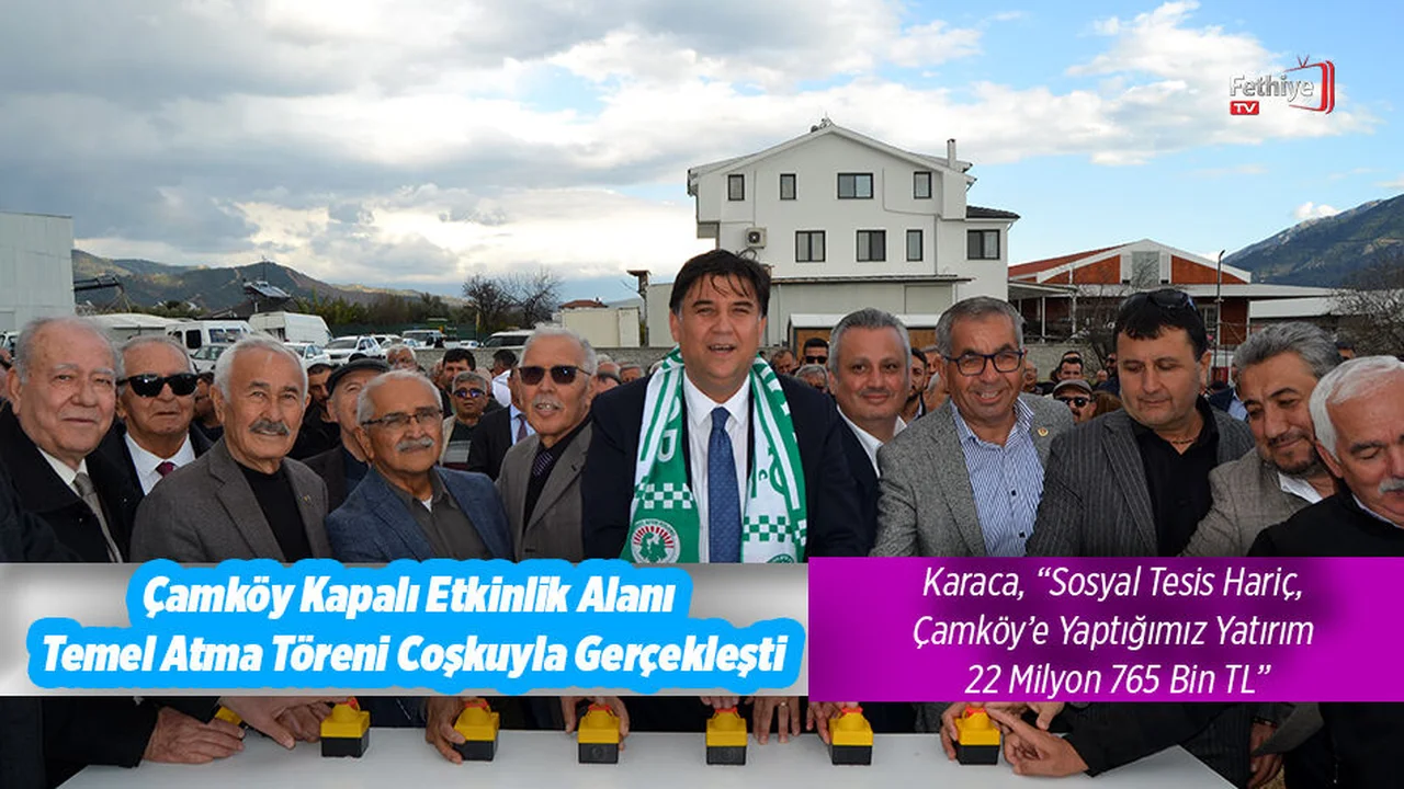 Çamköy Kapalı Etkinlik Alanı Temel Atma Töreni Coşkuyla Gerçekleşti