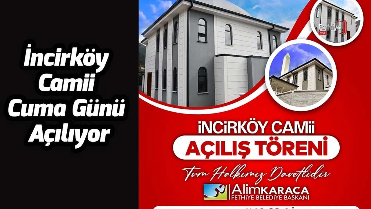 İncirköy Camii Cuma Günü Açılıyor