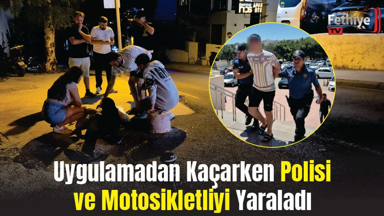 Uygulamadan Kaçarken Polisi Ve Motosikletliyi Yaraladı