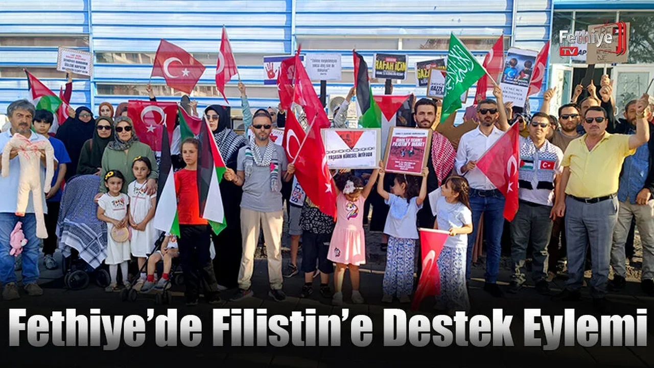 Fethiye’de Filistin’e Destek Eylemi