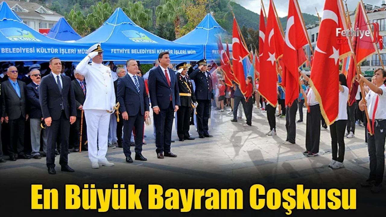 Fethiye’de Cumhuriyet Bayramı Coşkusu Çelenk Töreni İle Başladı