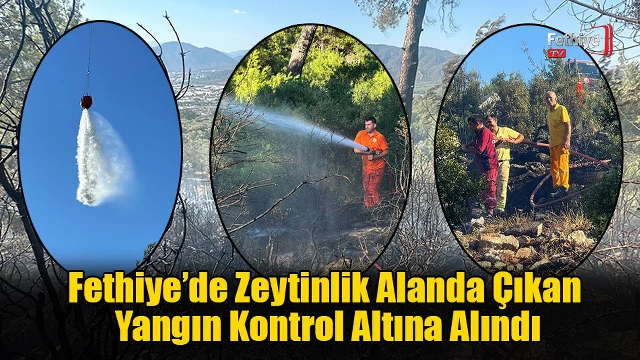 Fethiye’de Zeytinlik Alanda Çıkan Yangın Kontrol Altına Alındı