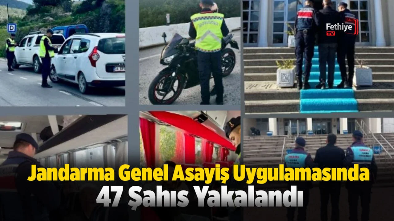 Jandarma Genel Asayiş Uygulamasında 47 Şahıs Yakalandı