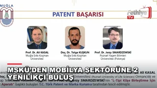 MSKÜ öğretim üyelerinin geliştirdiği iki patentli mobilya buluşu, Türk Patent ve Marka Kurumu tescil belgeleriyle tanıtılıyor.