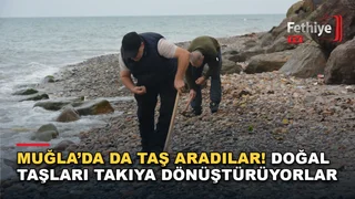 Sedat ve Sunay Kocagülle, Milas ve Yatağan'da topladıkları doğal taşları takıya dönüştürüyor.