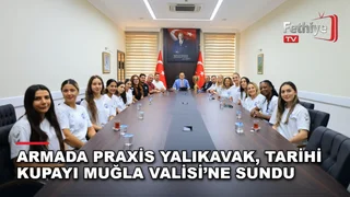 Armada Praxis Yalıkavak Spor Kulübü yöneticileri ve sporcuları, Muğla Valisi Dr. İdris Akbıyık'ı makamında ziyaret etti.