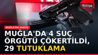 Muğla genelinde suç örgütlerine yönelik düzenlenen operasyonlarda ele geçirilen silahlar