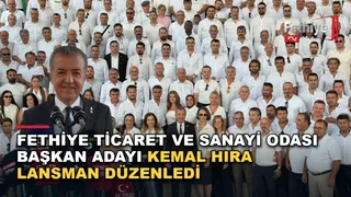 FTSO başkan adayı Kemal Hıra'nın adaylık lansmanına beyaz kıyafetlerle katılan destekçiler