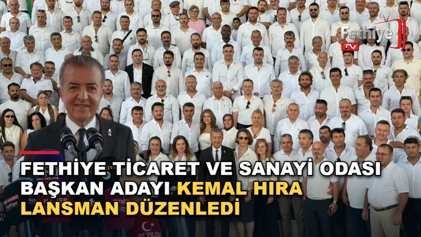 FTSO başkan adayı Kemal Hıra'nın adaylık lansmanına beyaz kıyafetlerle katılan destekçiler