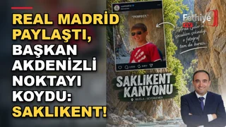 Seydikemer Belediye Başkanı Önder Akdenizli, Arda Güler'in Saklıkent Kanyonu'nda çekilen fotoğrafını paylaştı