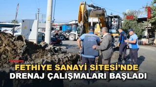 Fethiye Sanayi Sitesi'nde atık su ve yağmur suyu drenaj çalışmaları başladı