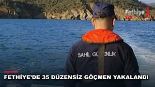 Fethiye Göcek'te Sahil Güvenlik operasyonunda düzensiz göçmenler yakalandı