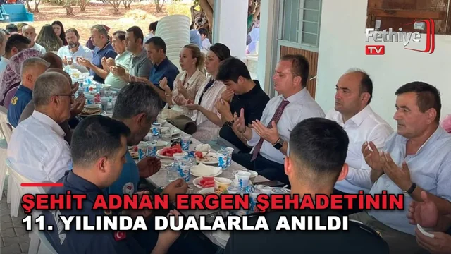 Seydikemer Eşen Mahallesi'nde şehit Adnan Ergen için düzenlenen Mevlid programında protokol ve vatandaşlar dua etti.