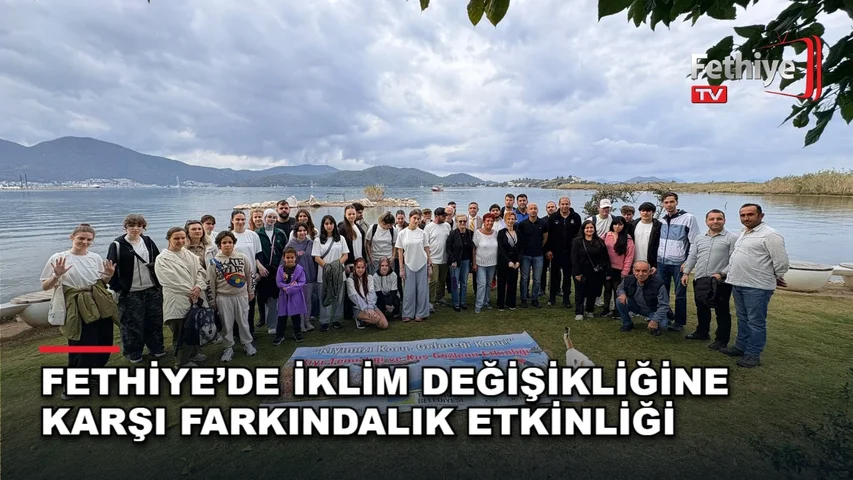 Fethiye Çalış Plajı'ndaki Ördek Adası'nda çevre temizliği ve kuş gözlem etkinliği düzenlendi