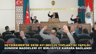 Seydikemer Belediyesi Ekim ayı olağan meclis toplantısı Önder Akdenizli başkanlığında yapıldı