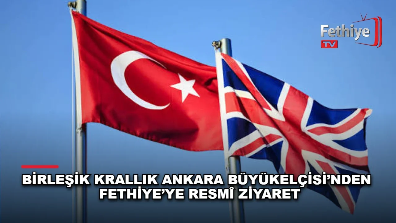 Fethiye Belediye Başkanı Alim Karaca, Birleşik Krallık Ankara Büyükelçisi Jennifer Anderson heyetini makamında ağırlıyor
