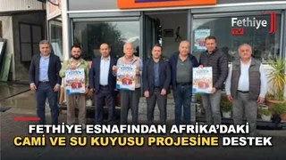 Fethiye İlçe Müftüsü Kenan Doğru ve heyeti, Afrika'daki Bir Cami Bir Su Kuyusu Projesi için esnafı ziyaret etti