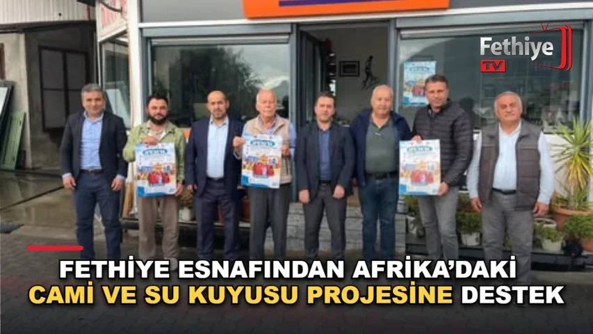 Fethiye İlçe Müftüsü Kenan Doğru ve heyeti, Afrika'daki Bir Cami Bir Su Kuyusu Projesi için esnafı ziyaret etti