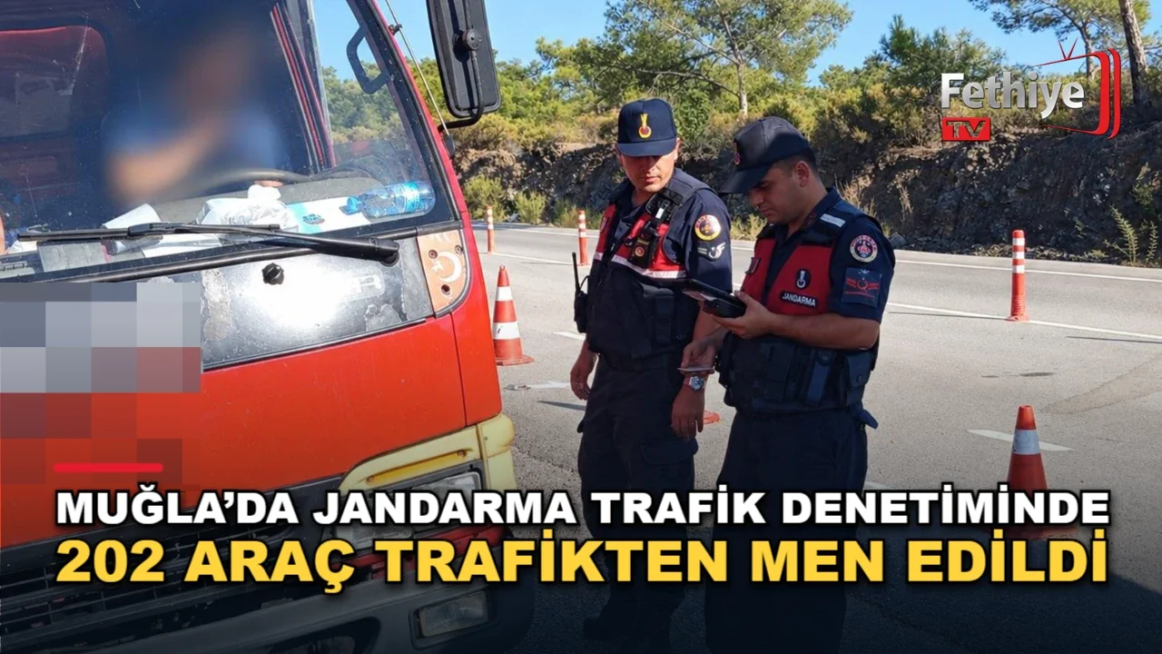Muğla İl Jandarma Komutanlığı trafik denetimlerinde 21 bin 961 araç kontrol edildi