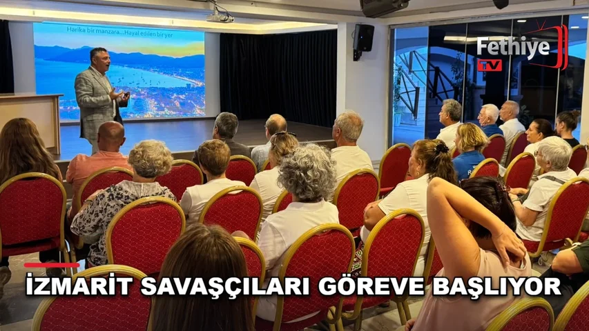 Marmaris Belediyesi İzmarit Savaşçıları projesi ilk gönüllü toplantısında katılımcılar bir araya geldi