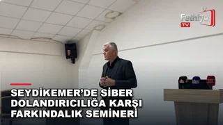 Seydikemer Kaymakamlığı salonunda siber suçlarla mücadele ekiplerinin düzenlediği bilgilendirme semineri