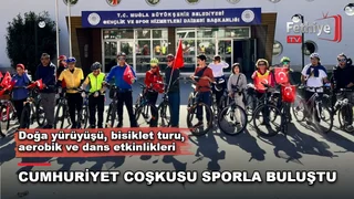 Muğla Büyükşehir Belediyesi'nin 29 Ekim kutlamalarında Dalyan-Çandır Teras'ta doğa yürüyüşü,