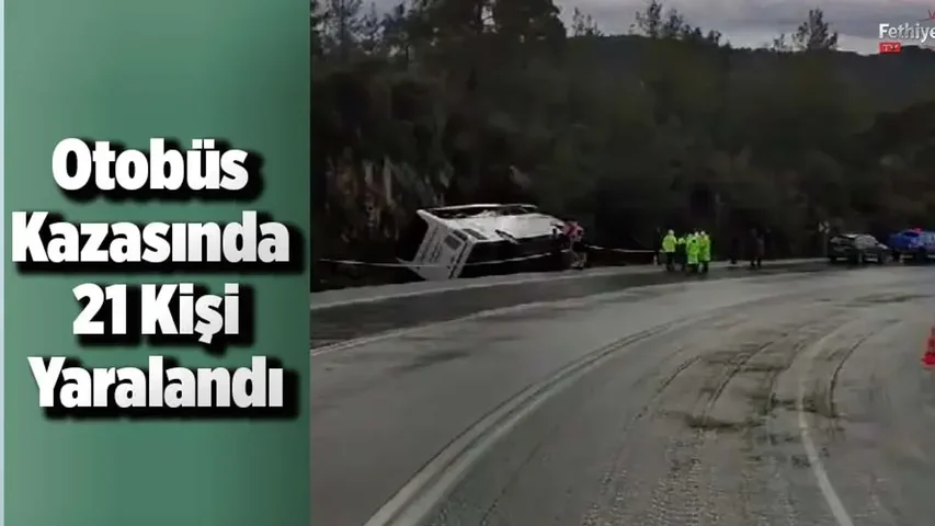 Otobüs Kazasında  21 Kişi Yaralandı