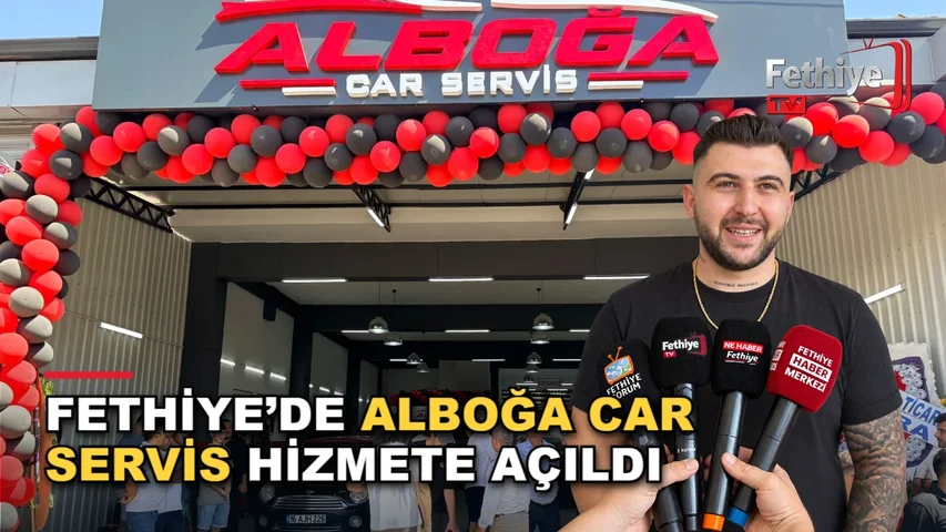 Fethiye Sanayi Sitesi'nde açılan Alboğa Car Servis'in açılış töreninden bir kare