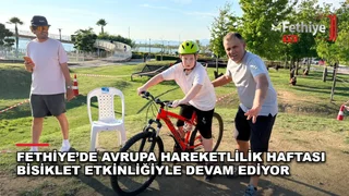 Fethiye Belediyesi Spor Kulübü'nün Şehit Fethi Bey Parkı'nda düzenlediği bisiklet etkinliği
