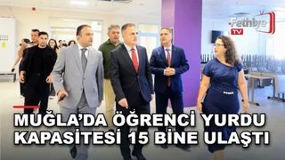 Muğla Valisi Dr. İdris Akbıyık, yeni açılan Muğla Öğrenci Yurdu'nda incelemelerde bulundu.