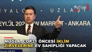 Muğla Büyükşehir Belediye Başkanı Ahmet Aras, Ankara'daki iklim zirvesinde konuşma yapıyor