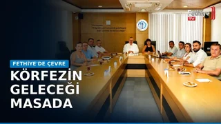 Fethiye Körfezi dip çamuru temizliği ve şamandıra sisteminin değerlendirildiği platform toplantısından katılımcılar