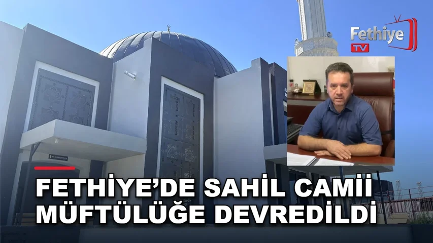 Fethiye Müftüsü Kenan Doğru, cami devri için dernek başkanıyla bir araya geldi.