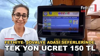 Muğla Büyükşehir Belediyesi'nin Fethiye-Şövalye Adası yolcu motoru seferleri kartla ödeme ile sürüyor