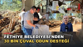 Fethiye Belediyesi'nin ihtiyaç sahibi hanelere yönelik yakacak odun hazırlama ve dağıtım çalışmaları