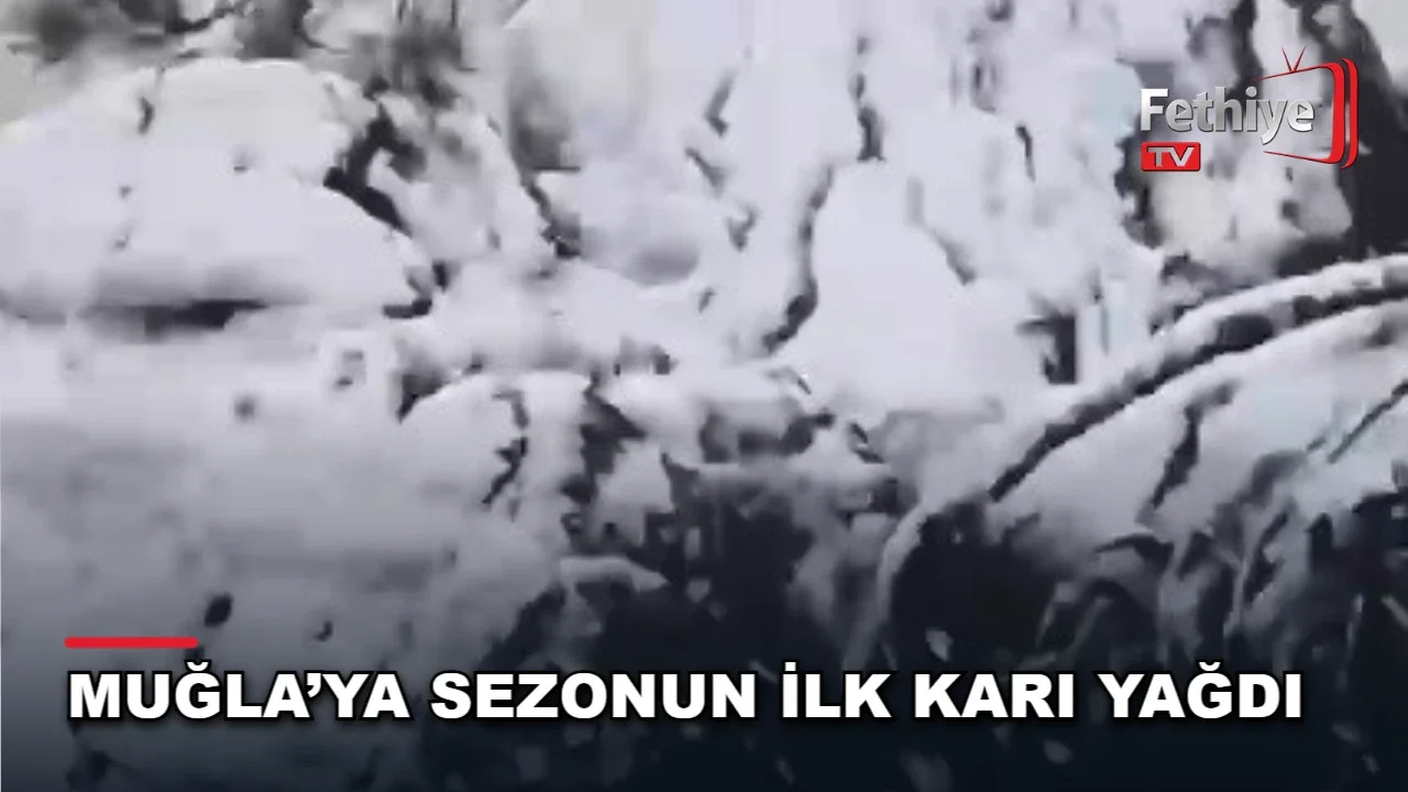 Kavaklıdere'nin yüksek kesimlerinde sezonun ilk kar yağışı doğayı beyaza bürüdü.